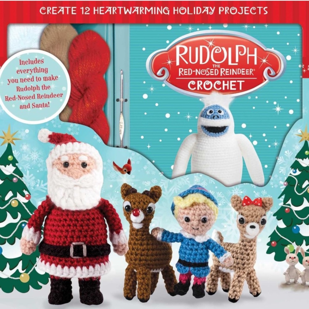 Rudolph the Red-Nosed Reindeer Crochet Kit 12 Projects New in Box - Picture 3 of 17